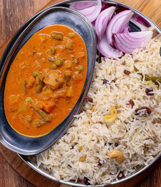 Ghee Rice with Gravy